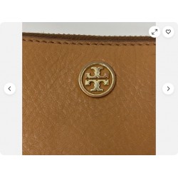 Tan Pebbled Leather Zip Around Continental Wallet Checkbook