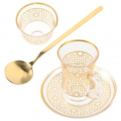 1 Set Glass Coffee Cup Water Cup Drinks Cup Beverage Cup For Home Office with