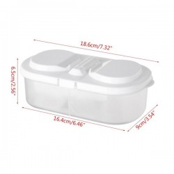 2 Grid Food Container Lunch Fruit Snacks Storage Box Refrigerator Crisper With Lid Camping Picnic Reusable JAM