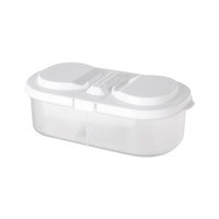 2 Food Container Lunch Fruit Snacks Storage Box Refrigerator Crisper With L