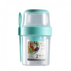 Transparent Fresh-keeping Box Portable Box Double-layer Multi-purpose Sealed Can Lunch Box Can