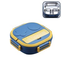 Kids Stainless Steel Lunch Box Cartoon Robot Compartment Food Storage Container
