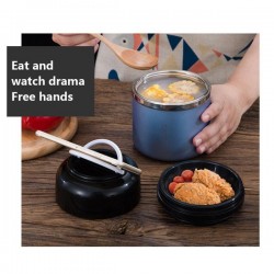 Double Stainless Steel Material Thermal Lunch Box Long-term Insulation Bento Box