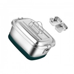 Spacious 304 Stainless Steel Lunch Box Practical Stainless Steel Lunch Box Dishwasher Safe Food Box for Easy Cleaning