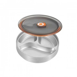304 Stainless Steel Lunch Box with Compartments Double Wall Insulated Food Storage Container Dinnerware for Students