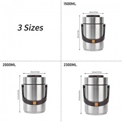 Stackable Nonrust Steel Food Heat Capacity Leak proof Insulated Lunch Container For Hot Soup Meals Travel Hiking