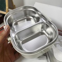 Insulated Lunch Box with Compartments Stainless Steel Bento for Kids & Adults