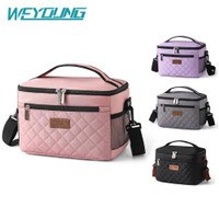 Insulated Lunch Bag with Handle - Large Capacity Square Thermal Tote for Work & Commute
