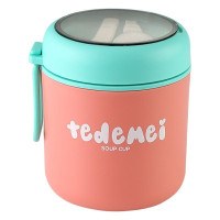 Insulated Stainless Steel Lunch Box with Leak-Proof Lid – Microwave Safe Food Container for Hot Meals & Soup