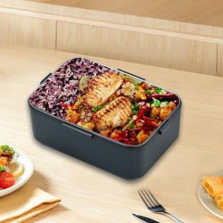 110V Electric Lunch Box Heating Lunch Box 2.5L Portable Stainless Steel Liner