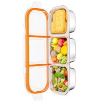 Leak Proof Stainless Steel Lunch Container 3 Compartment 600ml Bentos Box