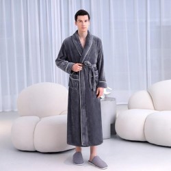 Winter Pajama Women's Autumn/Winter Men's Pajama Flannel Couple Bathrobe