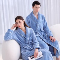 Winter Pajama Women's Autumn/Winter Men's Pajama Flannel Couple Bathrobe