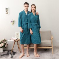 Style Bathrobe for Women, Summer Couple, Thin Nightgown for Men, Seven Quarter Sleeve Pajamas