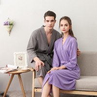 Style Bathrobe for Women, Summer Couple, Thin Nightgown for Men, Seven Quarter Sleeve Pajamas