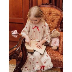 Girls' 2-Piece Cotton Pajama Set Long Sleeve & Pants Soft Homewear for Kids