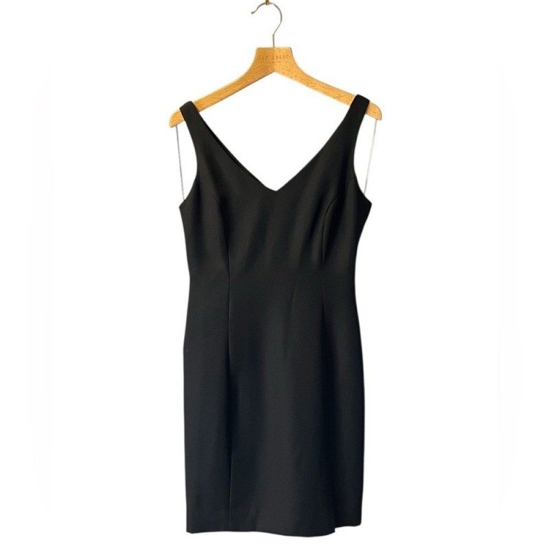 Little Black V-Neck Party Dress