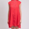 RRP 480 TECH Interest Trapeze Dress IT44 UK12 US8 L Red Embroidered
