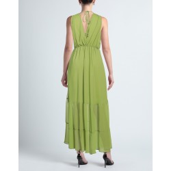 RRP 596 Maxi Dress IT42 US6 UK10 M Green Sleeveless Made in Italy