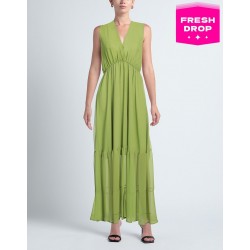 RRP 596 Maxi Dress IT42 US6 UK10 M Green Sleeveless Made in Italy