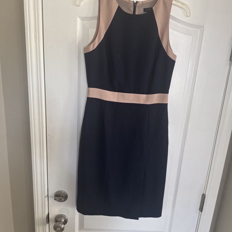 J. Crew Womans, Two Tone Navy Blue Sleeveless Dress