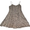 Leopard Skater Dress AU12 M 100 Viscose Boho Mini