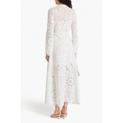 RRP 1200 Ottie Long Dress AU0 US4 UK6 S Embroidered Long Sleeve