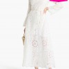 RRP 1200 Ottie Long Dress AU0 US4 UK6 S Embroidered Long Sleeve
