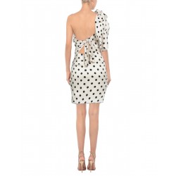 Women's White Polka Dot Mini Dress Size 46
