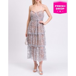 RRP 500 Embroidered Blossom Midi Dress UK16 US12 IT48 XXL Beaded