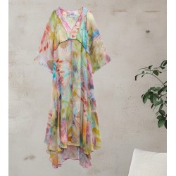 NWTZARA PRINTED MULTICOLORE DRESS LIMITED EDITION WITH LONG SLEEVES