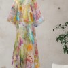 NWTZARA PRINTED MULTICOLORE DRESS LIMITED EDITION WITH LONG SLEEVES