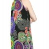 Black Purple Green Yellow Mandala Beaded Shift Dress Women s