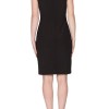 Black White Sheath Dress Spandex Career Corporate Corp