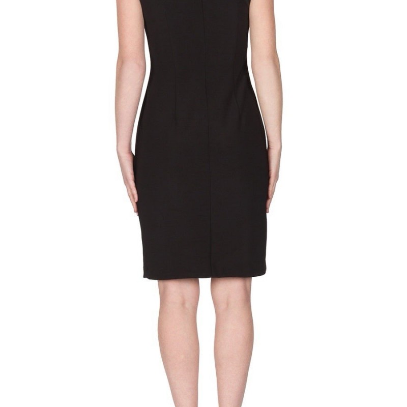 Black White Sheath Dress Spandex Career Corporate Corp
