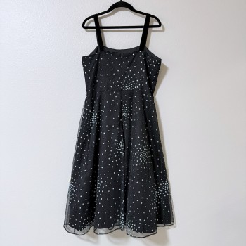 Women s Black Tulle Overlay Dress Sz 10P A-line