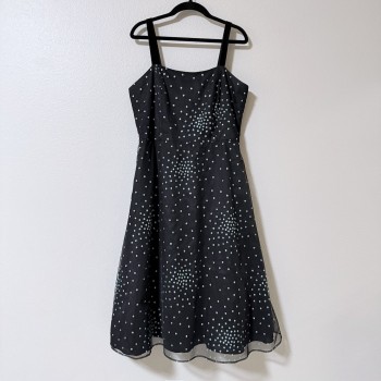 Women s Black Tulle Overlay Dress Sz 10P A-line