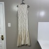 R& Sequined Lace Gown Dress Pearl Neck C140