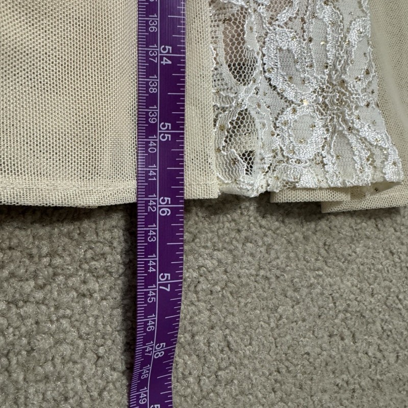 R& Sequined Lace Gown Dress Pearl Neck C140