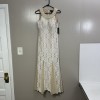 R& Sequined Lace Gown Dress Pearl Neck C140