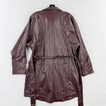 X Rtr Faux Leather Shirt Dress Womens Brown RTR