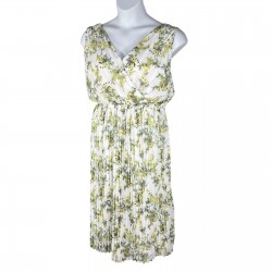 Women's White Floral Midi Sundress Size 16