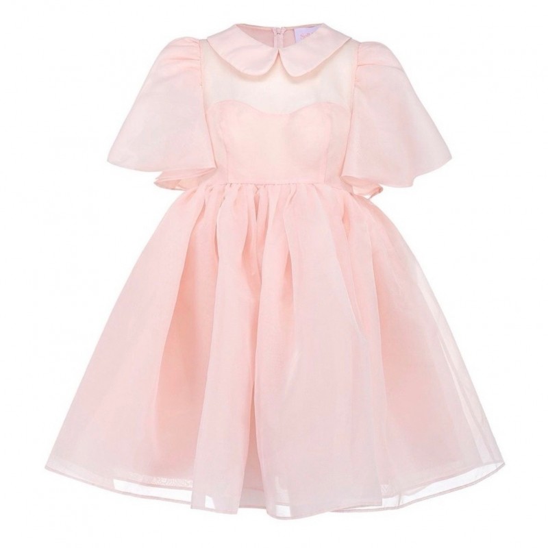 Lala Land Dress Pale Pink Organza Baby Doll Mini Romantic Cottagecore M