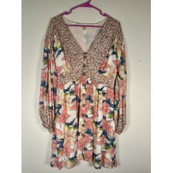 AMERICA Floral w/pockets Medium Boho Dress