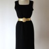Exclusively Black Knit Jersey Square Neck Sleeveless Midi Dress Women M