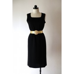 Exclusively Black Knit Jersey Square Neck Sleeveless Midi Dress Women M
