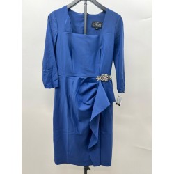 Women's Slimming Short Sheath 3/4 Sleeve Dress, Indigo