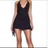 I. Am. Black Ruffle WhimsyGoth Mini Dress XS/S