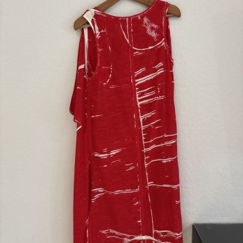 Ondine Black Dress With Printed Silk