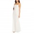 Women's Formal Dress White Sequined Long Column Evening Gown